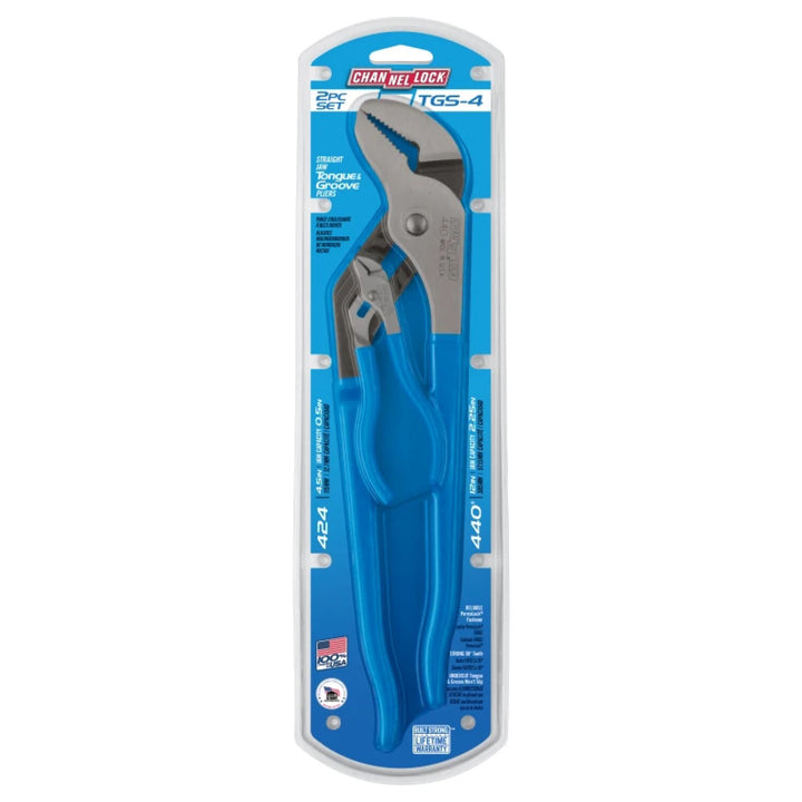 Channellock TGS-4 2pc Tongue & Groove Pliers Set
