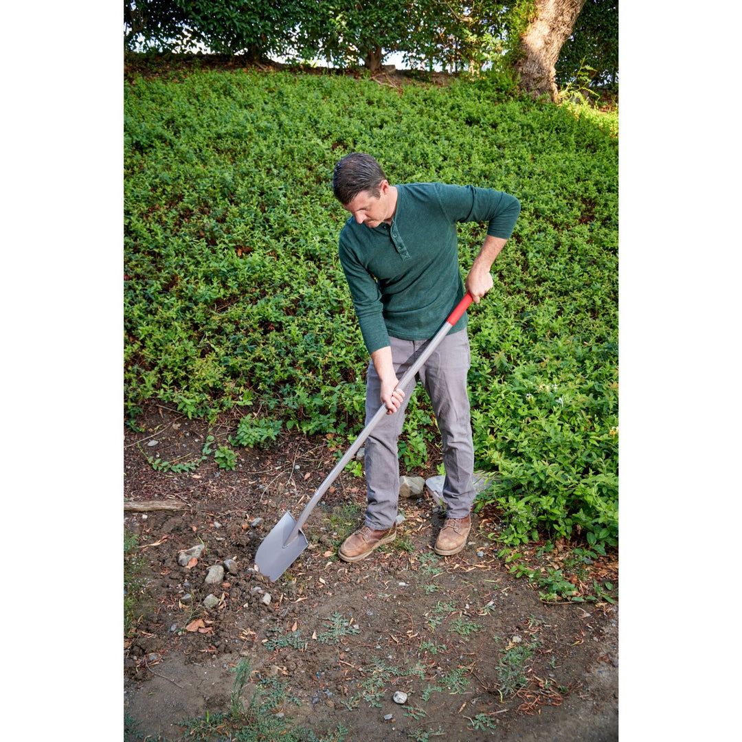 Corona AS 90310 All-Steel 12-Gauge Caprock 10 in. Flat Bowl Shovel with 1 in. Lift, Steel Handle