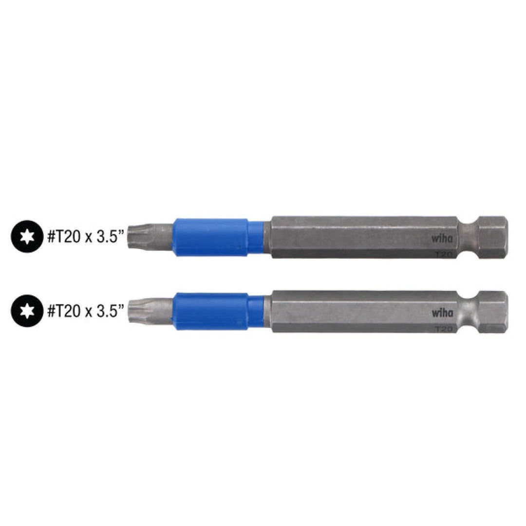 Wiha Tools 70320 TerminatorBlue Impact Bit TORX T25 - 3.5 Inch - 2 Pack