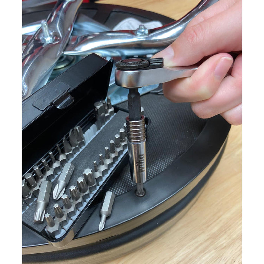 Wiha Tools 74996 1/4" Ratchet And Bits, 35 Piece Set