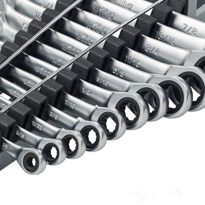 Wiha Tools 30394 Combination Inch Ratchet Wrenches, 12 Pc. Set