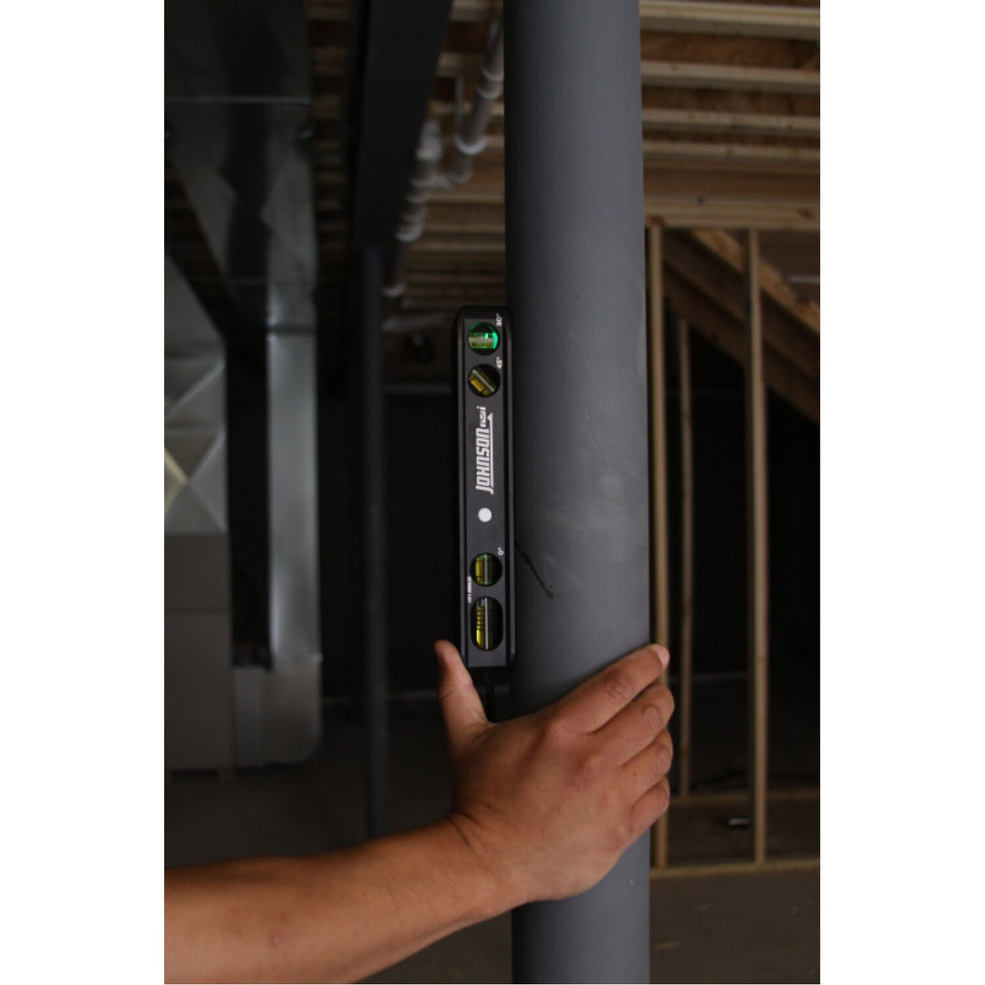 Johnson 1411-0900LED 9" Magnetic LED Billet Torpedo Level