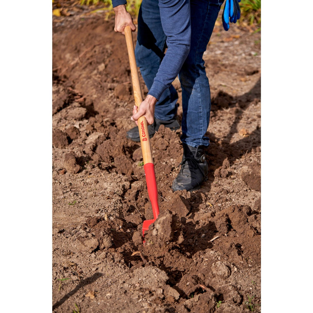 Corona SS 64305 Trench Shovel, 28 Degree, 5 in. Head, Ash Hardwood Handle