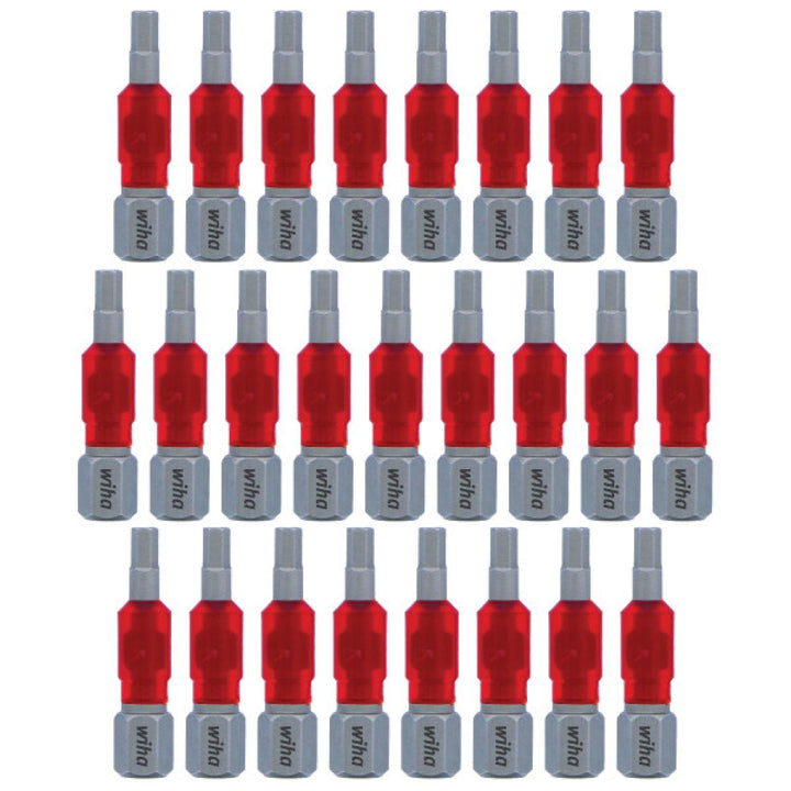 Wiha Tools 76623 MaxxTor Impact Bit Hex 3.0mm - 29mm - 25 Pack
