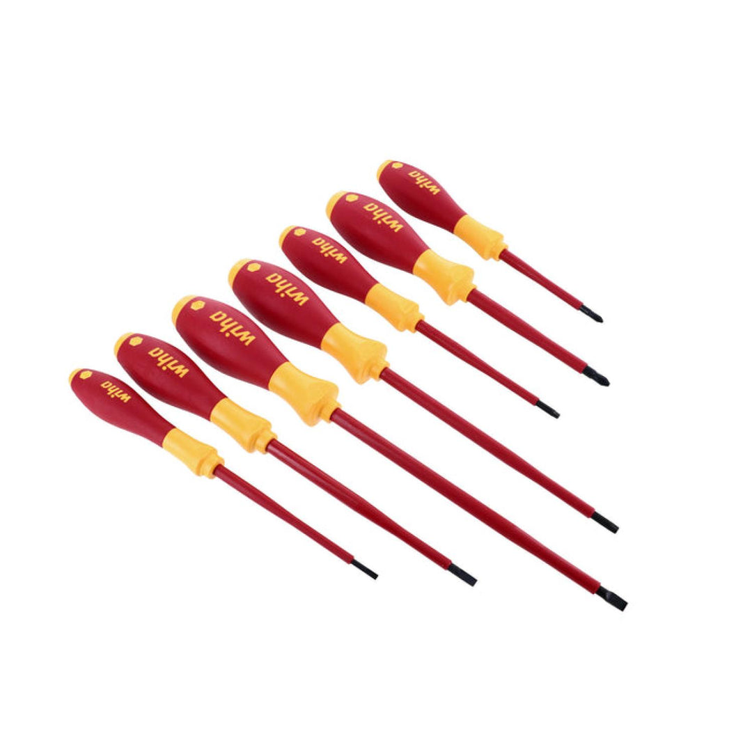 Wiha Tools 32986 Insulated Industrial Pliers and Screwdrivers Set, 11 Pc.