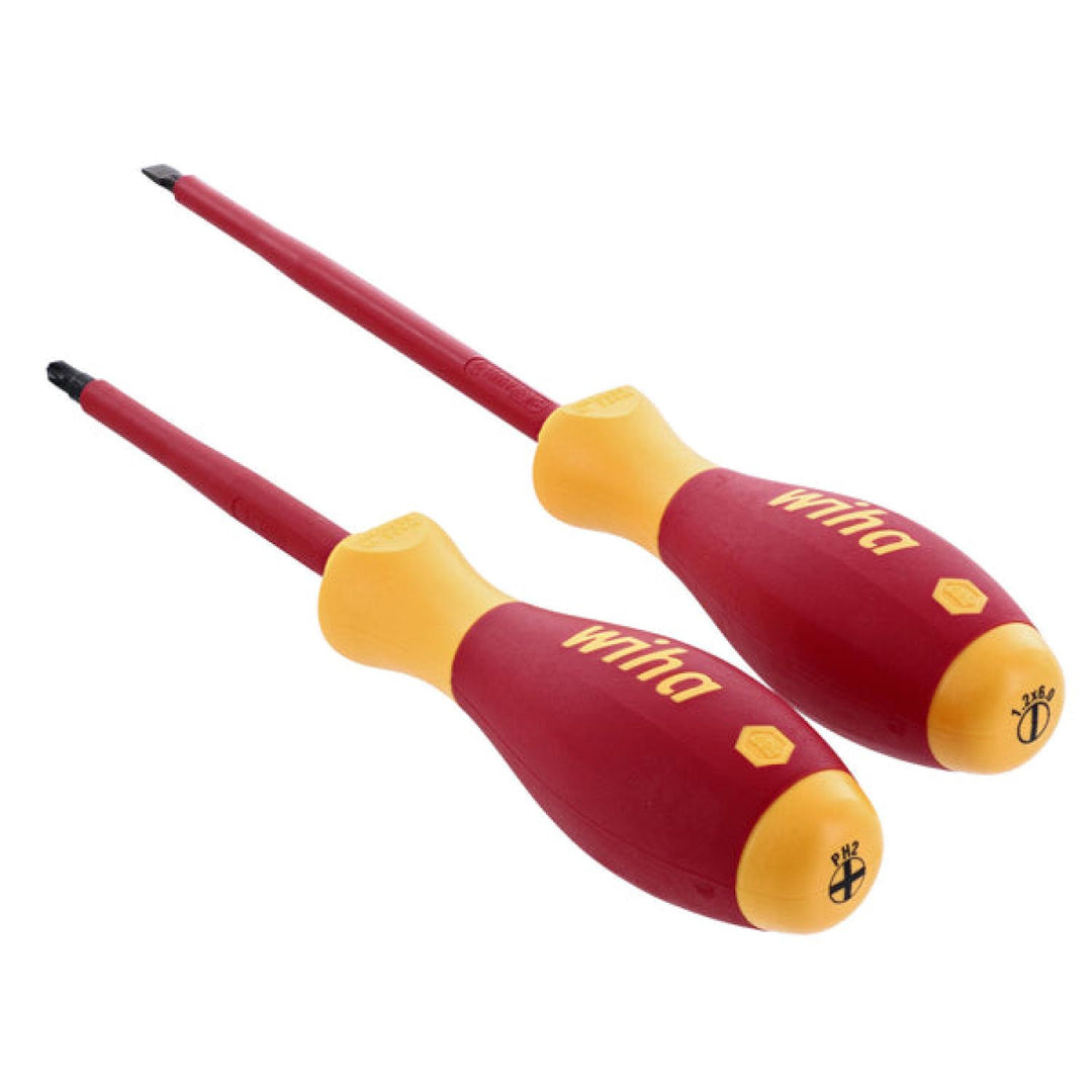 Wiha Tools 33532 2 Piece Insulated Slotted and Phillips Screwdriver Set