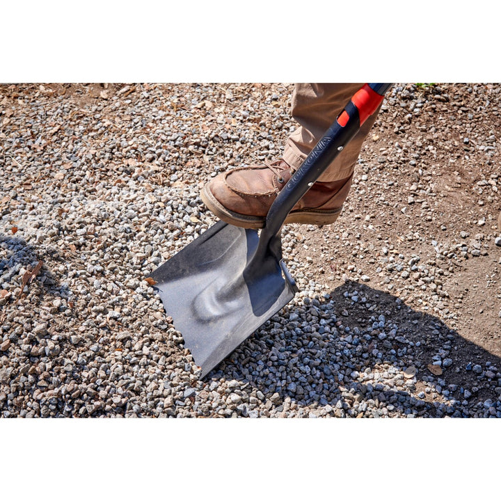 Corona SS16020 Boron Steel 14-Gauge Square Point Shovel, Fiberglass Handle