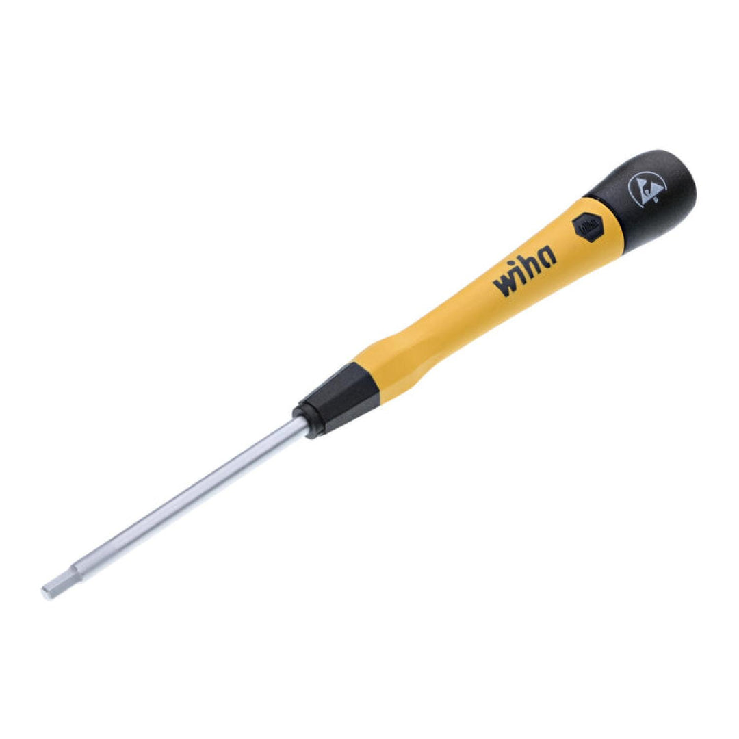 Wiha Tools 27556 ESD Safe PicoFinish Precision Screwdriver - Hex 3.0mm x 60mm