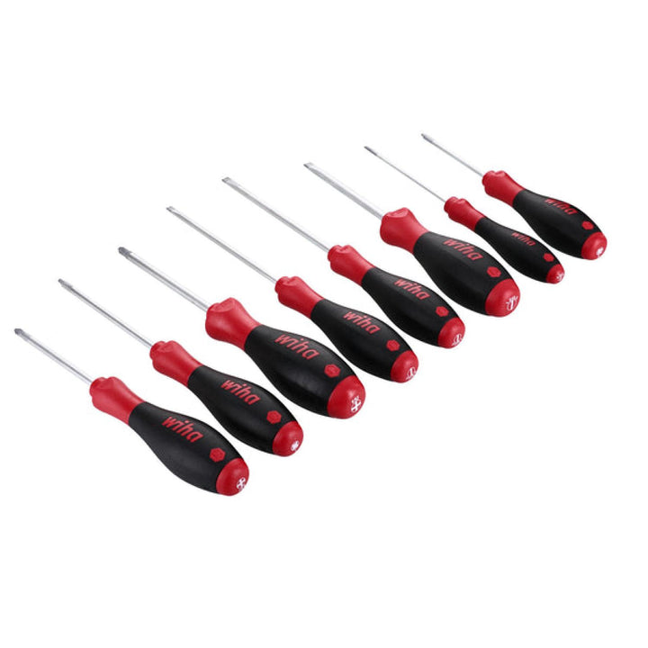 Wiha Tools 30289 8 Piece SoftFinish Slotted and Phillips and Square Screwdriver Set