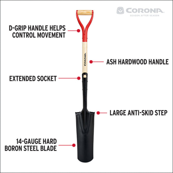 Corona-SS16301 · D-Handle Drain Spade