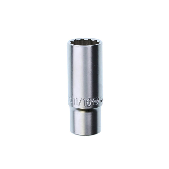Wiha Tools 33746 3/8 Inch Drive Deep Socket, 12 Point, 11/16 Inch