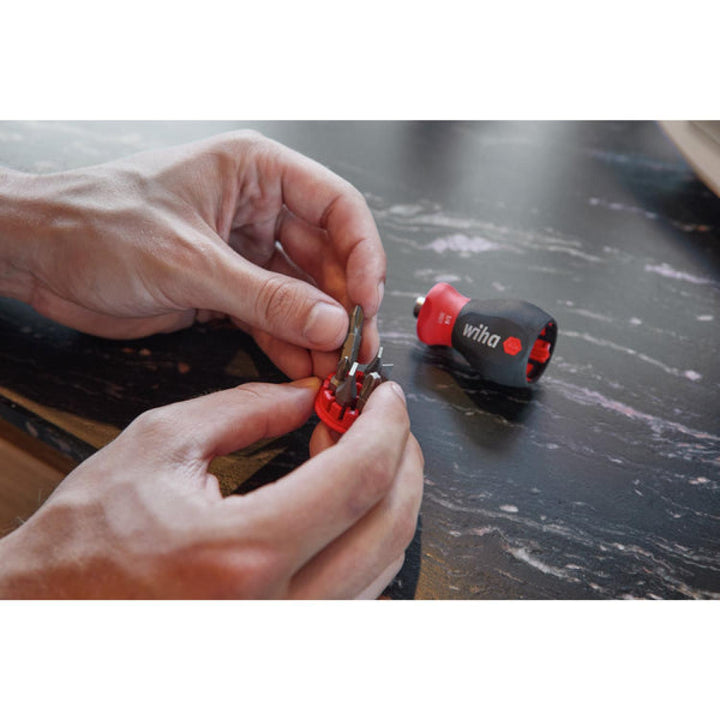 Wiha Tools 38058 6-in-1 Stubby Bit Holder Hex Inch Set