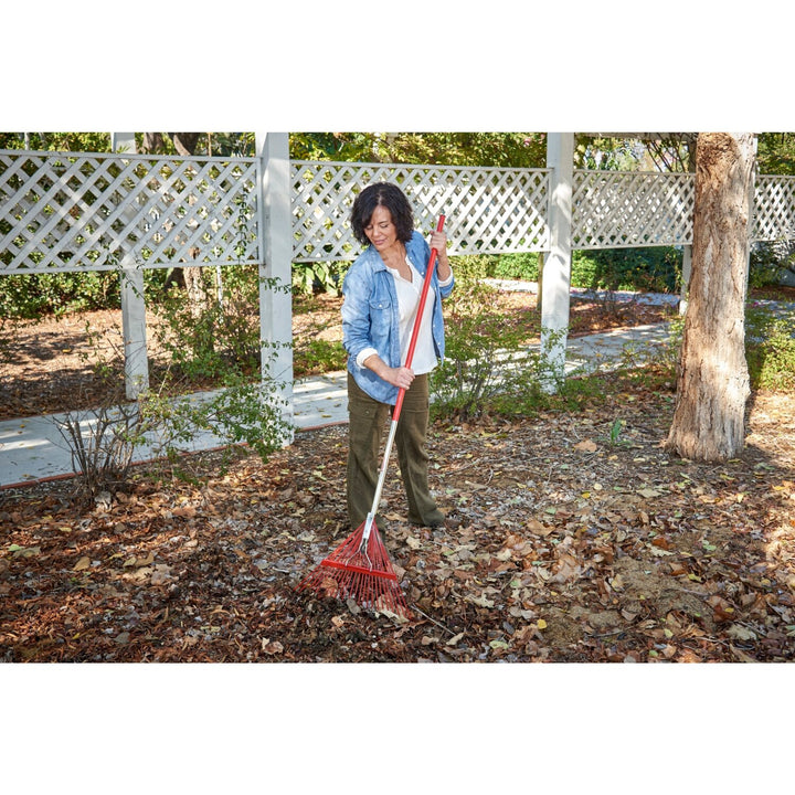 Corona RK 24061 Spring Brace Rake, 24 in. Head, 24 Tines, Aluminum Handle