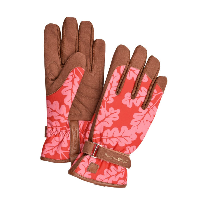Corona GLO/OAKPOPPYSM Love the Glove Garden Gloves, Oak Leaf Poppy, Small/Medium