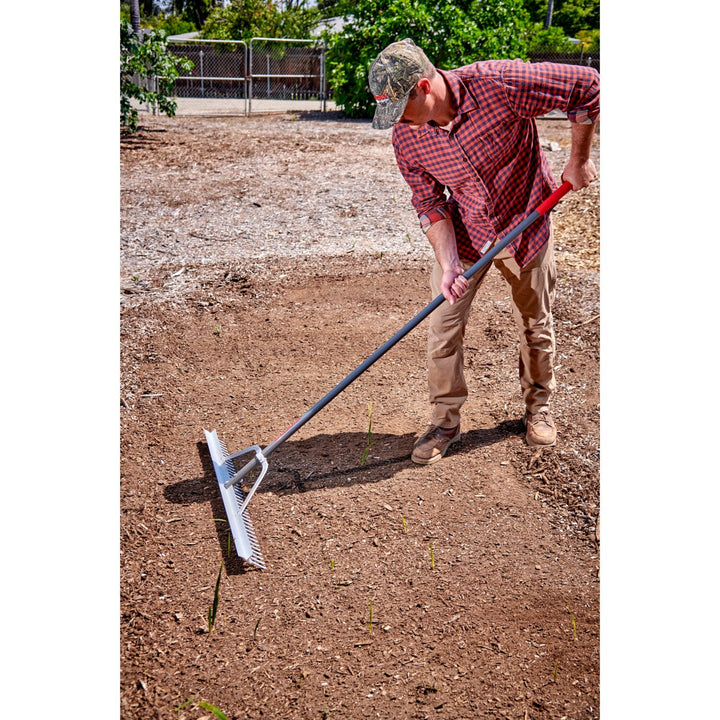 Corona RK16630 Full Aluminum Landscape Rake, 36 in. Head, 36 Tines, Poly Grip