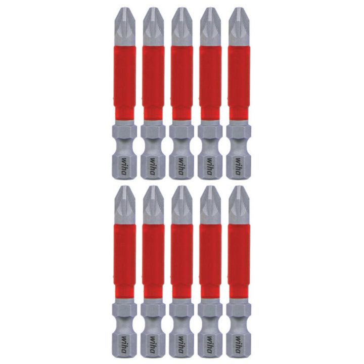 Wiha Tools 76549 MaxxTor Impact Bit Pozidriv #2 x 49mm - 10 Pack