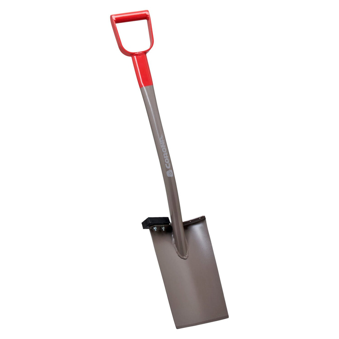 Corona AS 90010 All-Steel 12-Gauge 12 in. Straight Blade Shovel, D-Grip Steel Handle