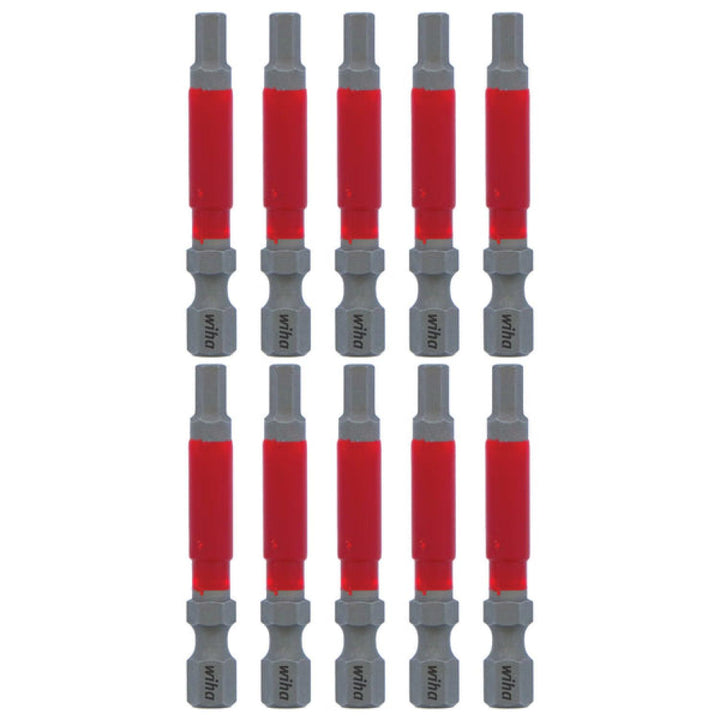 Wiha Tools 76564 MaxxTor Impact Bit Hex 4.0mm x 49mm - 10 Pack