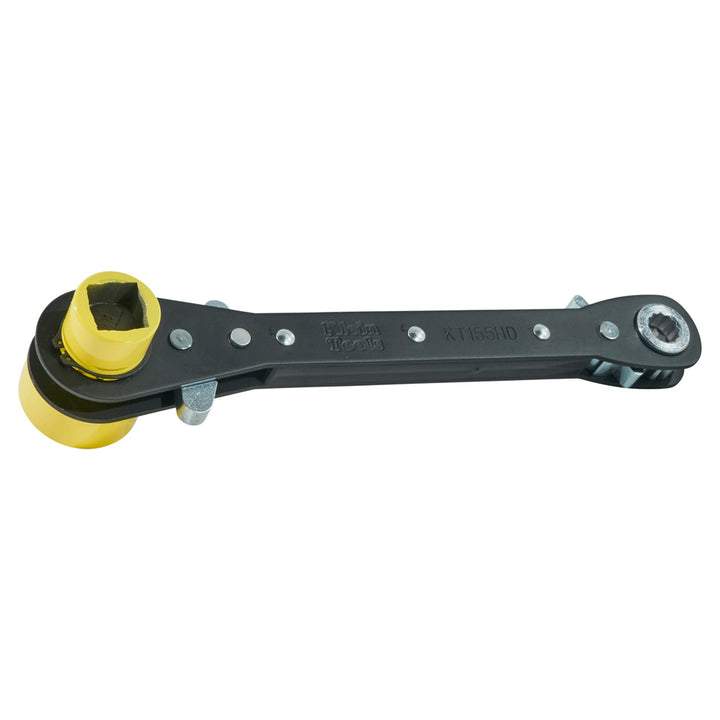 Klein Tools KT155HD Lineman's Ratcheting 5-in-1 Wrench, Heavy Duty