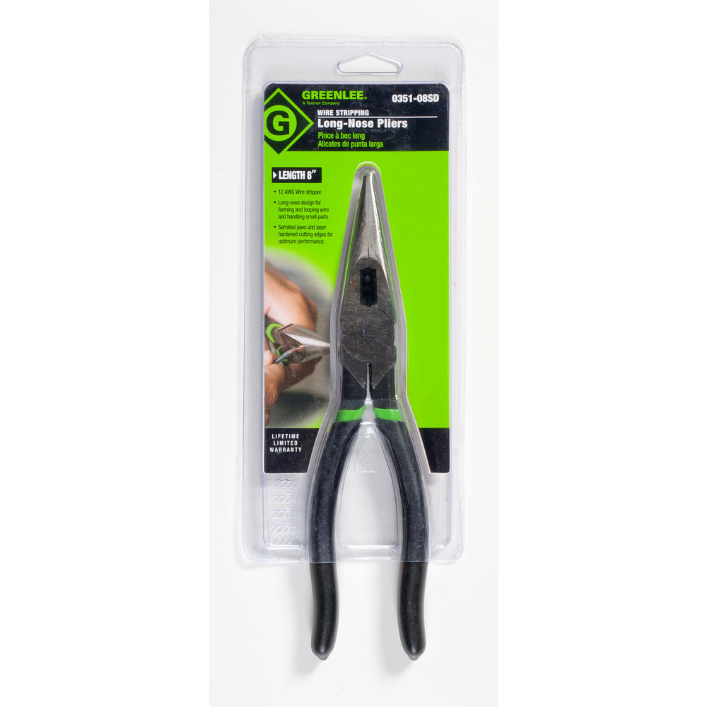 Greenlee 0351-08SD Long Nose Stripping Pliers, 8"