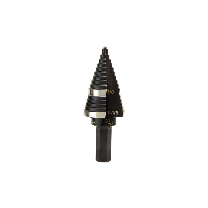 Klein Tools KTSB11 Step Drill Bit #11 Double-Fluted 7/8 to 1-1/8-Inch