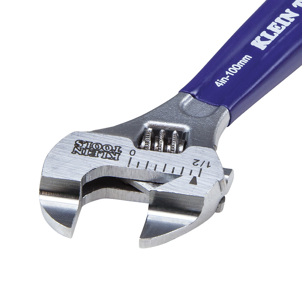 Klein Tools D86932 Slim-Jaw Adjustable Wrench, 4"