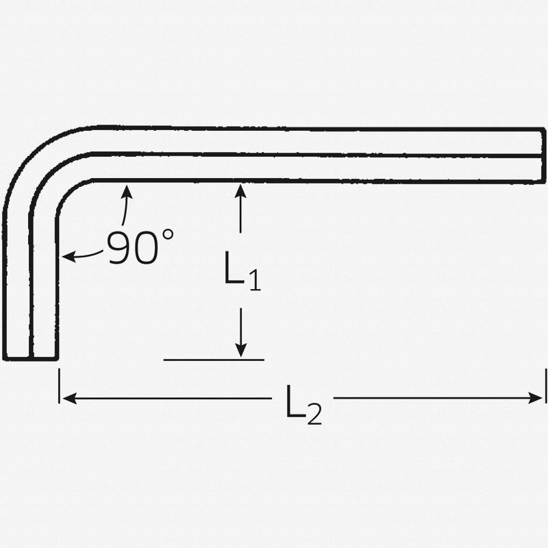 Stahlwille 43210005 Extra Long Hex Key Wrench 5mm