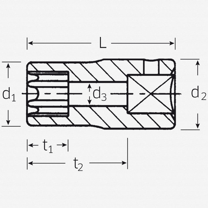 Stahlwille 01270008 40TX External TORX® Socket, E8 1/4" Drive