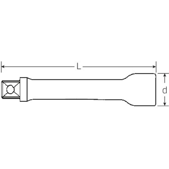 Stahlwille 13010001 509 Extension Bar 1/2 Inch, L. 52 mm