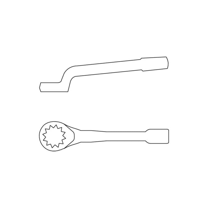 Gedore 1416308 Ring slogging spanner, deep offset 60 mm