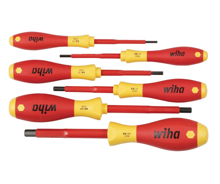 Wiha Tools 32366 Insulated Hex Metric Screwdriver Set, 6 Pc.