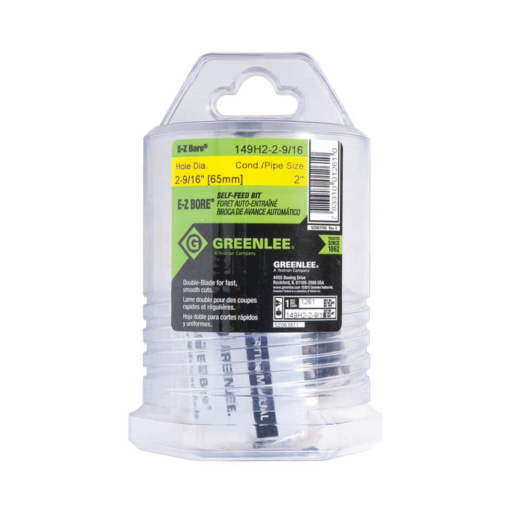 Greenlee 149H2-2-9/16 E-Z Bore Bit, 2-9/16"