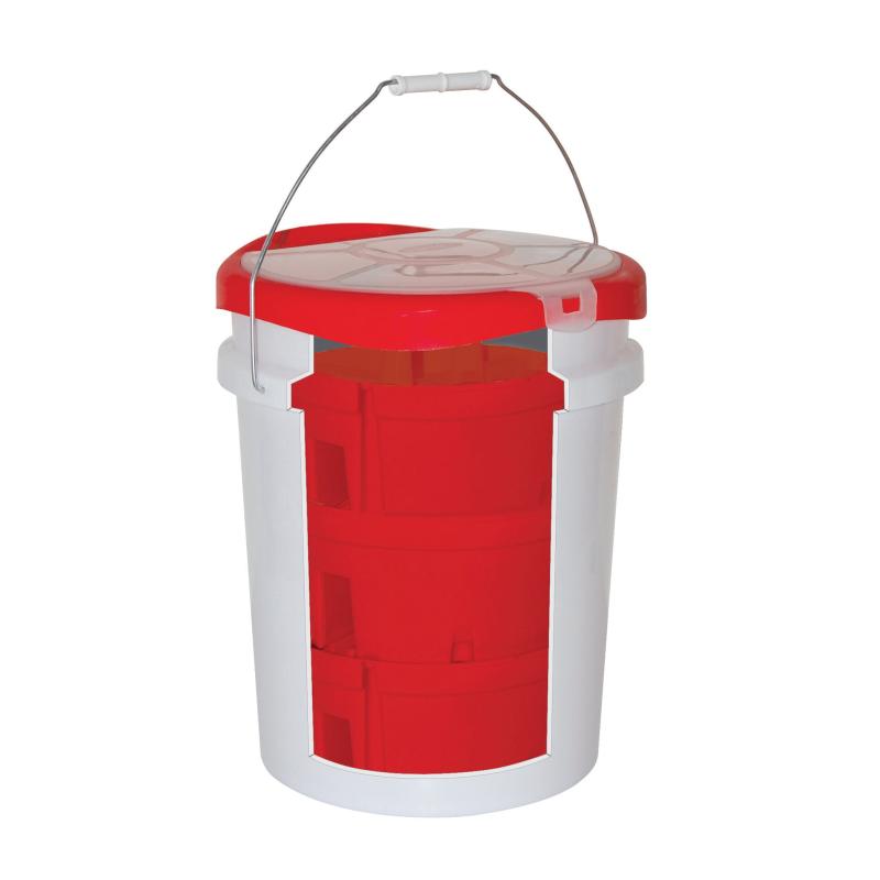 Bucket Boss 15054 Super Stacker Small Parts Organizer;Red