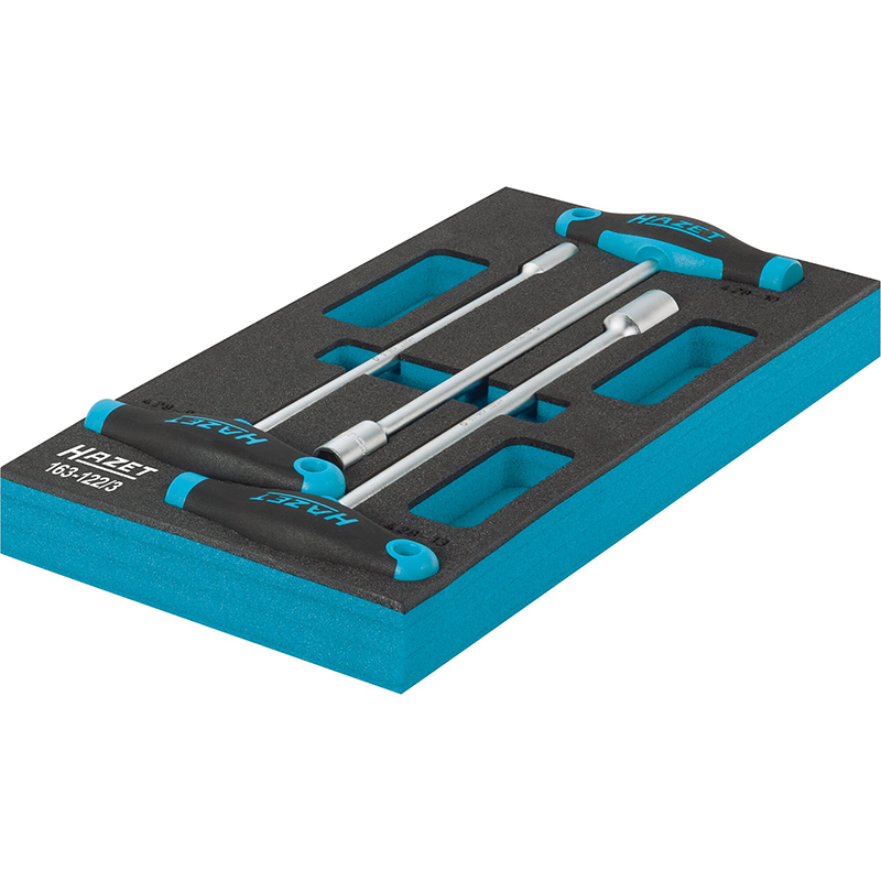 Hazet 163-122/3 Socket Set with T-Handle, 3 Pieces