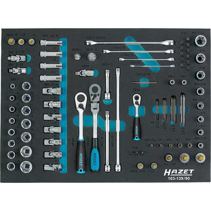 Hazet 163-139/90 Socket Set, 90 Pieces