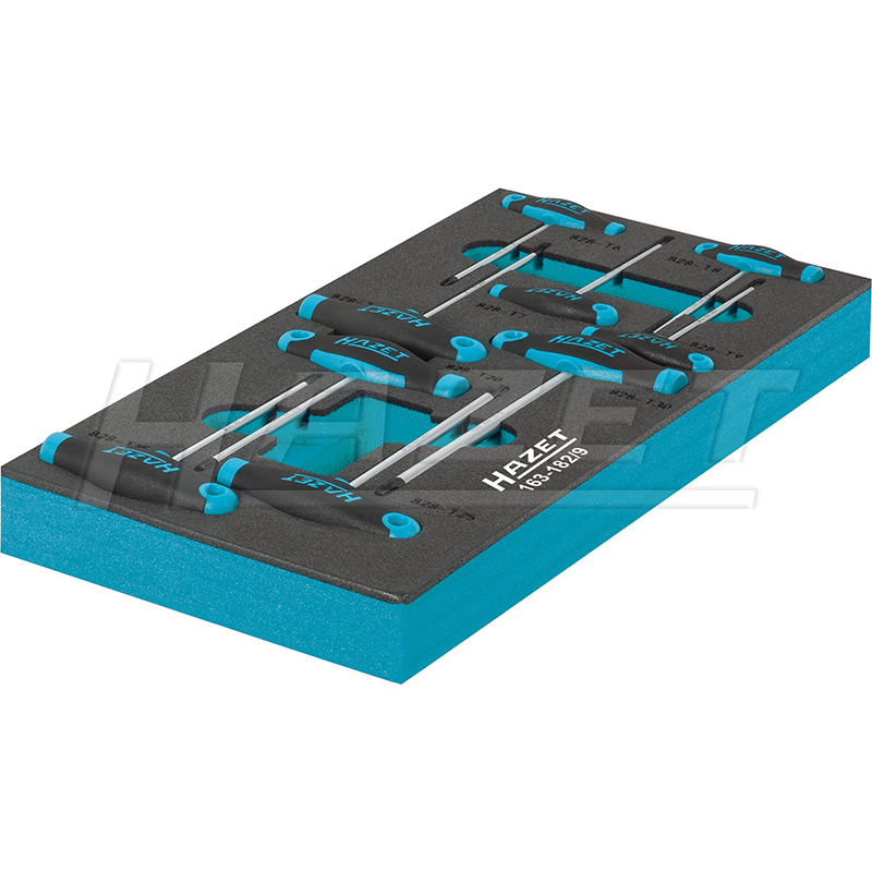 Hazet 163-182/9 Screwdriver Set with T-handle, 9 Pieces