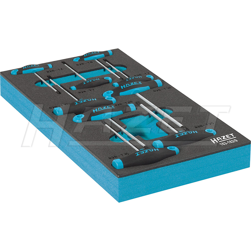 Hazet 163-182/9 Screwdriver Set with T-handle, 9 Pieces