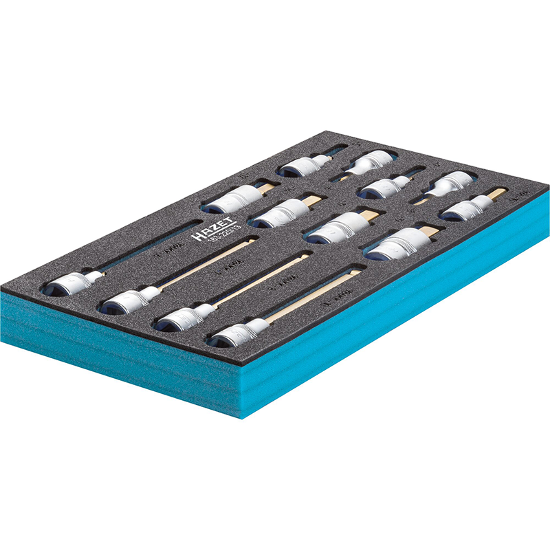 Hazet 163-220/13 Hex Screwdriver Socket Set, 1/2" Drive, 13 Pieces