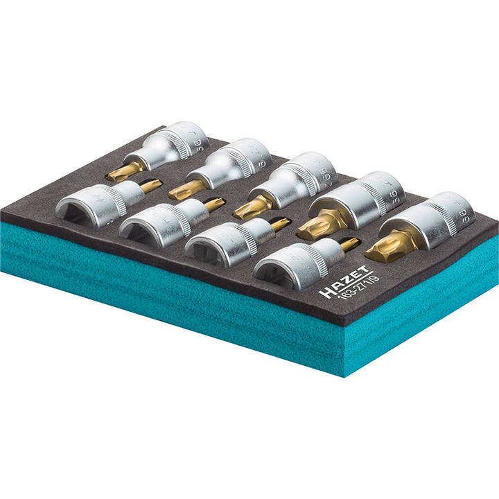 Hazet 163-271/9 TORX® Screwdriver Socket Set, 1/2" Drive, 9 Pieces