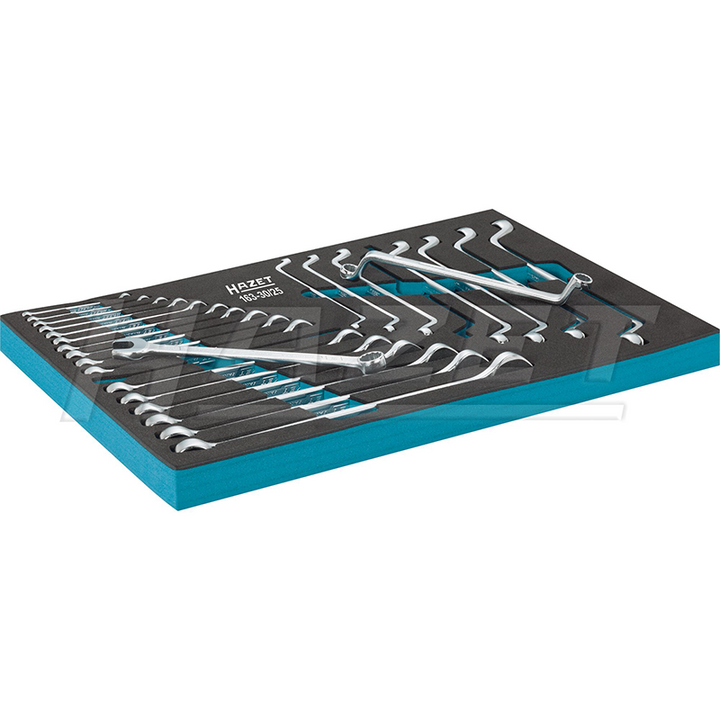 Hazet 163-30/25 Combination Wrench / Double Box-End Wrench Set, 25 Pieces