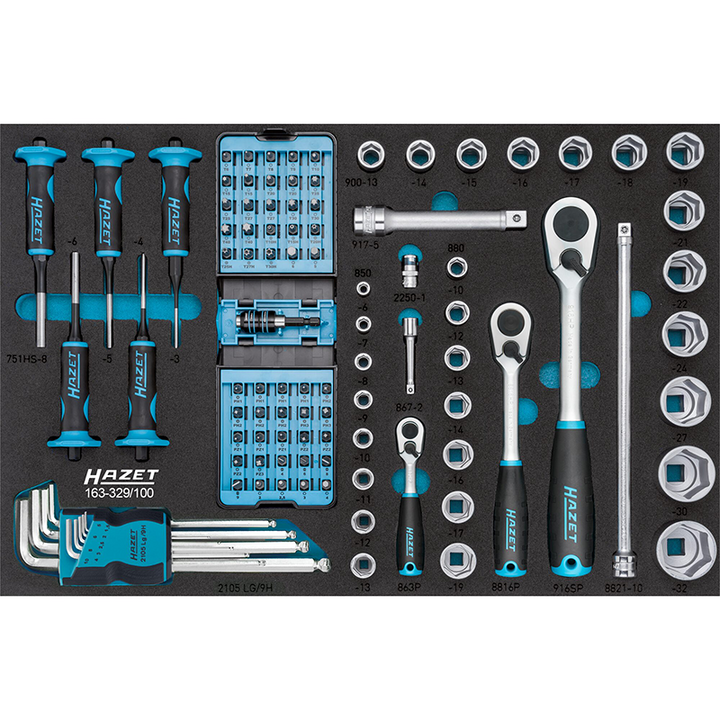 Hazet 163-329/100 Tool Set, 100 Pieces