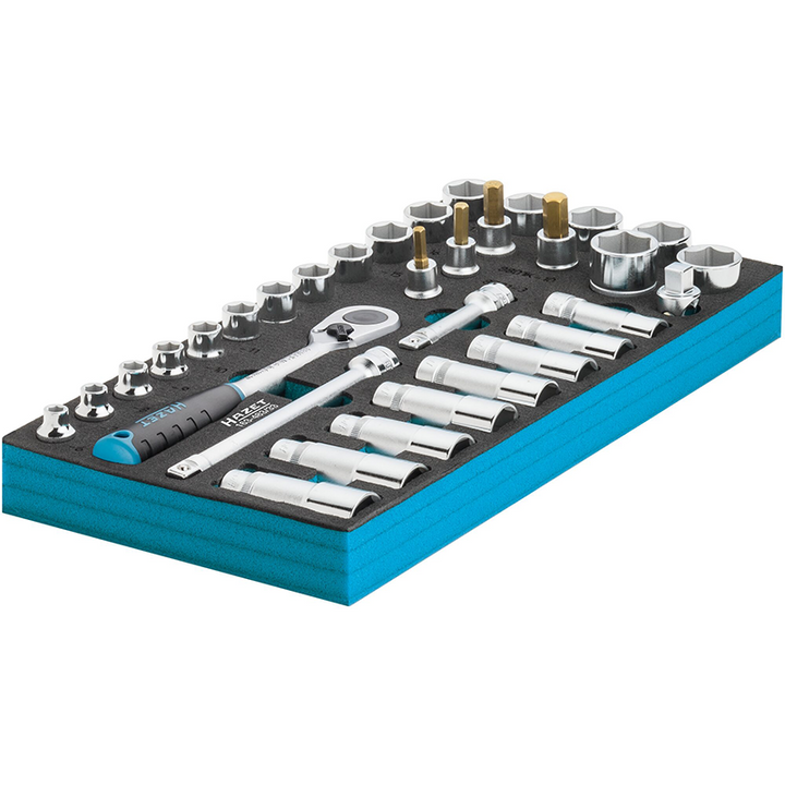 Hazet 163-483/33 Socket Set, 3/8" Drive, 33 Pieces