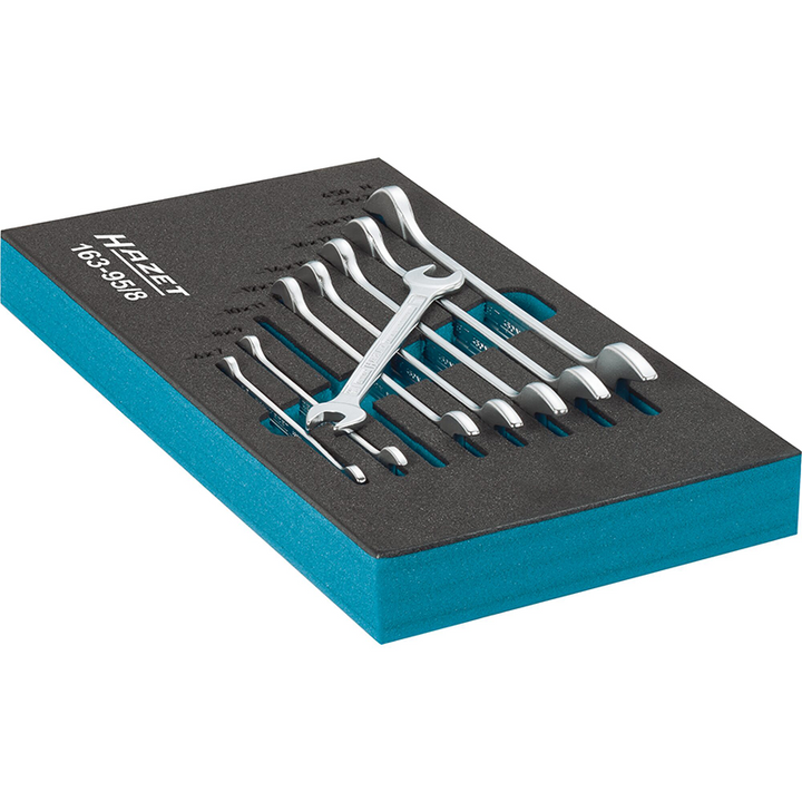 Hazet 163-95/8 Double Open-End Wrench Set, 8 Pieces