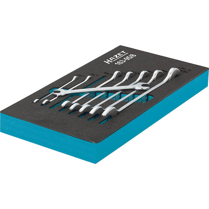 Hazet 163-95/8 Double Open-End Wrench Set, 8 Pieces