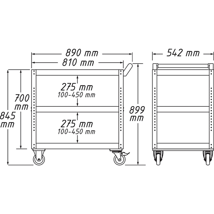 Hazet 167-3 Service Trolley Assistent