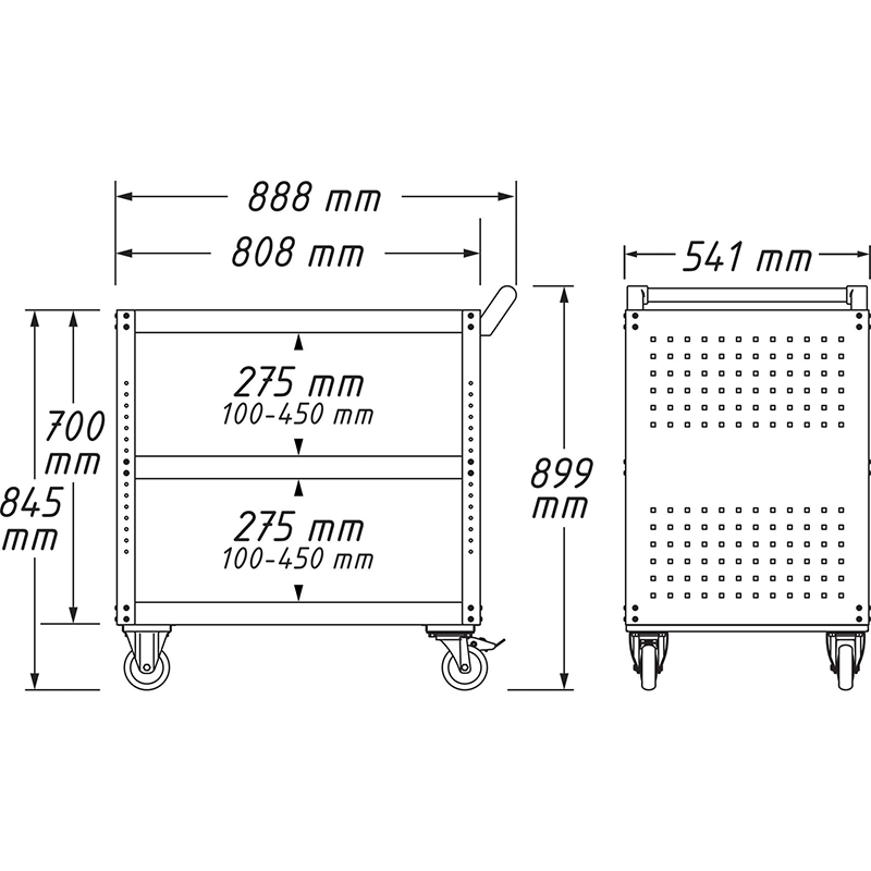 Hazet 167-3S Service Trolley Assistent