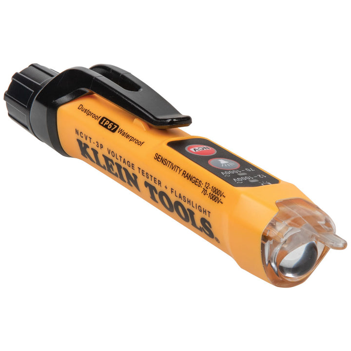 Klein Tools NCVT3P Dual Range Non-Contact Voltage Tester with Flashlight, 12 - 1000V AC