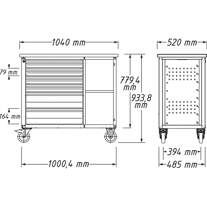 Hazet 177W-6 Mobile Work Bench