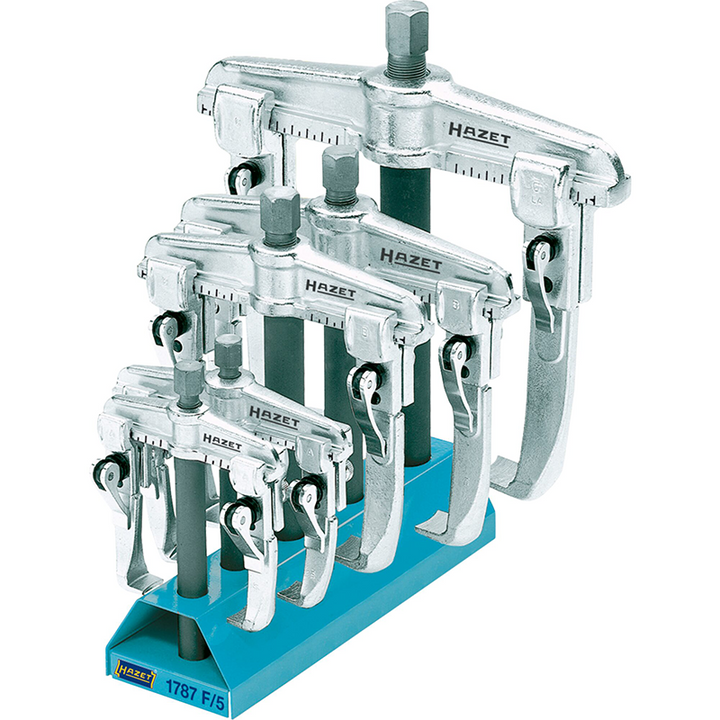 Hazet 1787F/5 Quick-Clamping Puller Set, 2-Arm, 5 Pieces