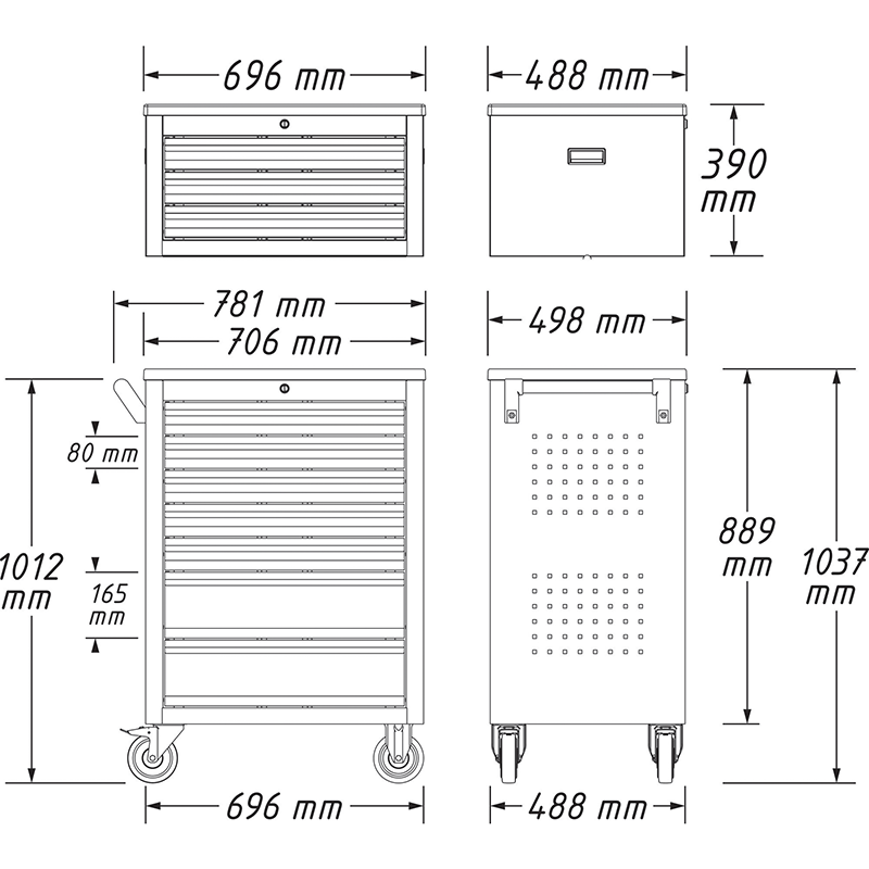 Hazet 178N-10 Tool Trolley Assistent